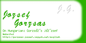 jozsef gorzsas business card